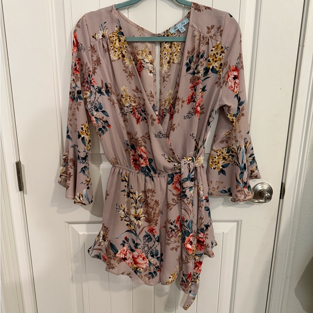 Floral Wrap Romper